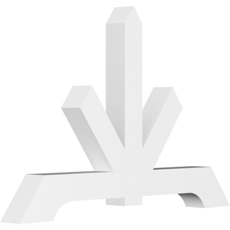 Ekena Millwork Vanguard Architectural Grade PVC Gable Bracket, 72"W x 48"H x 6"D x 6"F, 16/12 Pitch GBP072X48X0606VAN00